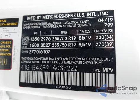 2020 Mercedes-Benz Gle 350 4Matic from USA, damaged, VIN 4JGFB4KB2LA038222